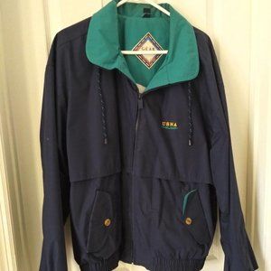USNA light jacket Size XL Blue w Green collar